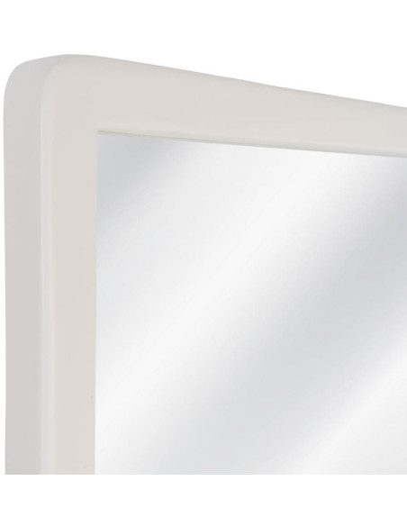 Grand miroir mural blanc cassé bois de paulownia 80x180 cm Liméro Ixia - 3