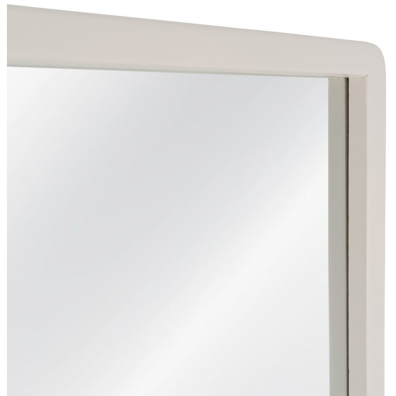 Grand miroir mural blanc cassé bois de paulownia 80x180 cm Liméro Ixia - 4