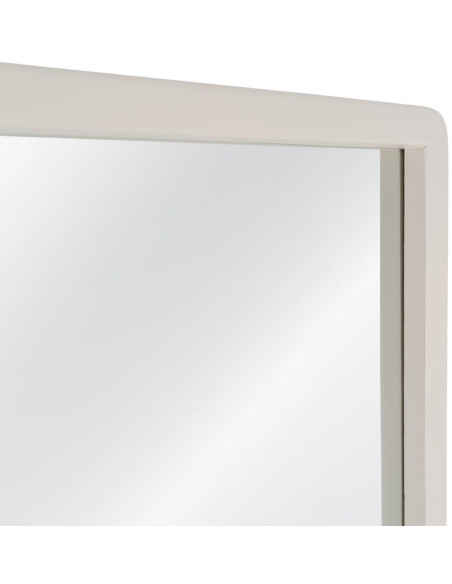 Grand miroir mural blanc cassé bois de paulownia 80x180 cm Liméro Ixia - 4