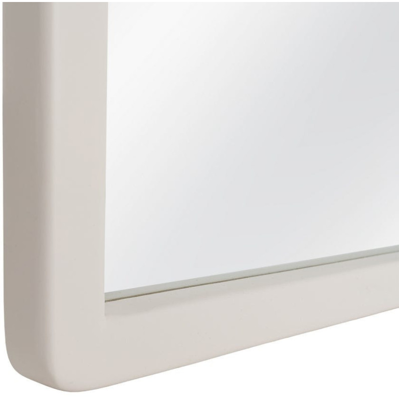 Grand miroir mural blanc cassé bois de paulownia 80x180 cm Liméro Ixia - 5