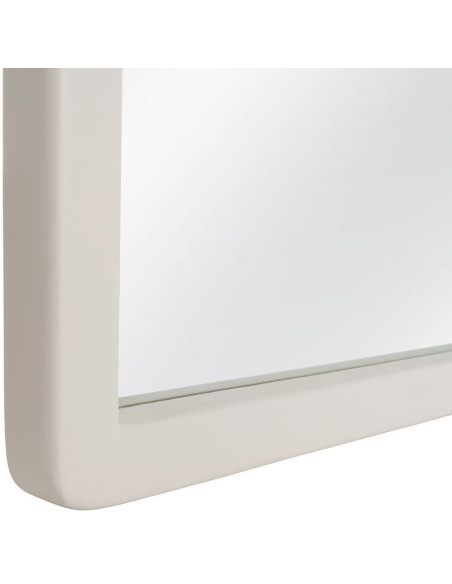 Grand miroir mural blanc cassé bois de paulownia 80x180 cm Liméro Ixia - 5