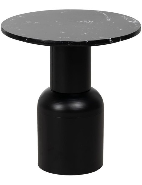 MESITA NEGRO METAL-MÁRMOL 45 X 45 X 46 CM 