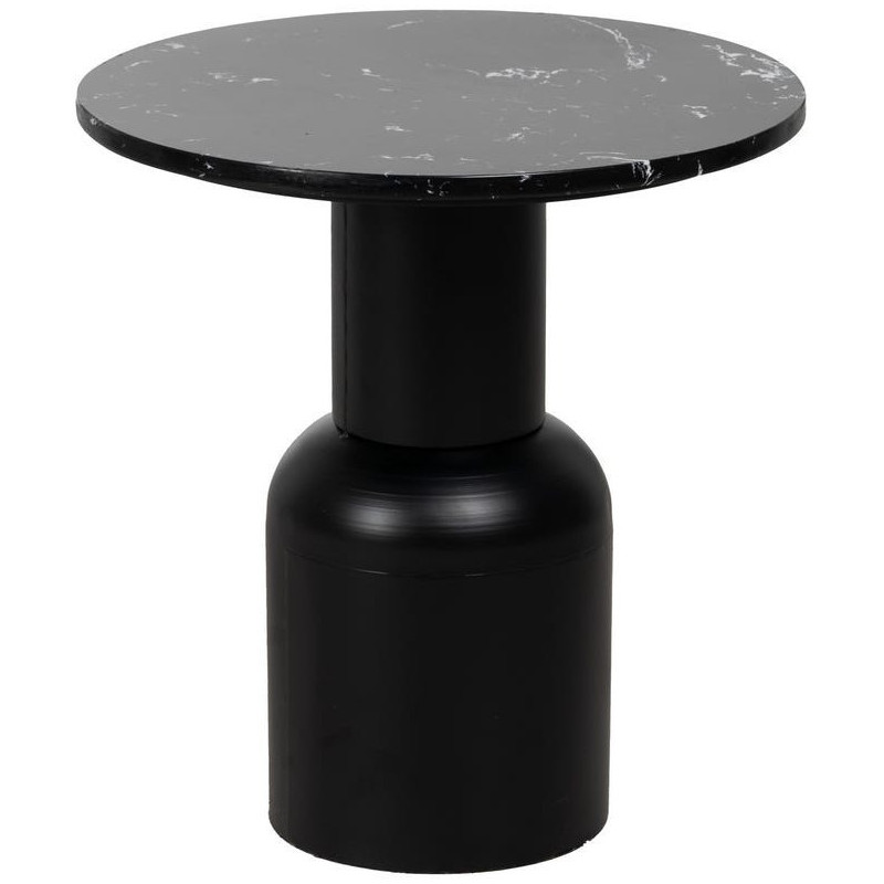 MESITA NEGRO METAL-MÁRMOL 45 X 45 X 46 CM 
