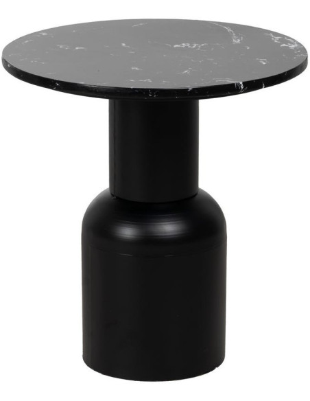 MESITA NEGRO METAL-MÁRMOL 45 X 45 X 46 CM 