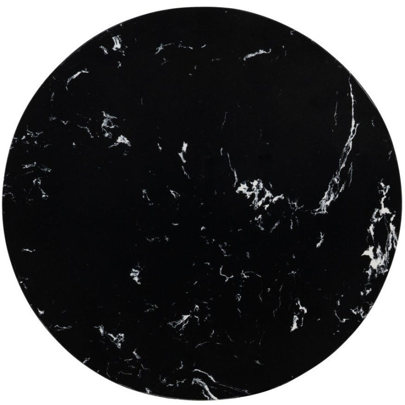 MESITA NEGRO METAL-MÁRMOL 45 X 45 X 46 CM 