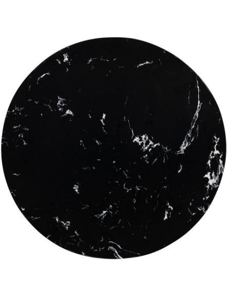 MESITA NEGRO METAL-MÁRMOL 45 X 45 X 46 CM 