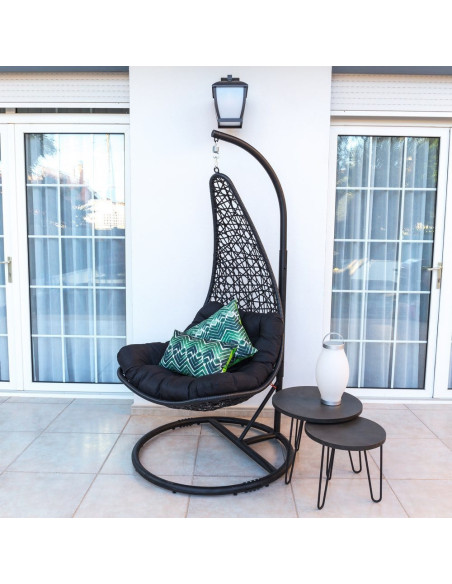 SILLA LÁGRIMA DIDO CON MÁSTIL NEGRO 104 X 104 X 192 CM 