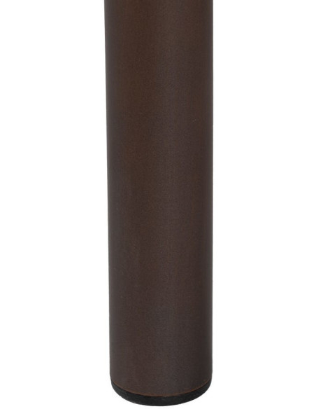 MESITA MARRÓN OSCURO METAL-CRISTAL 61,50 X 61,50 X 43 CM 