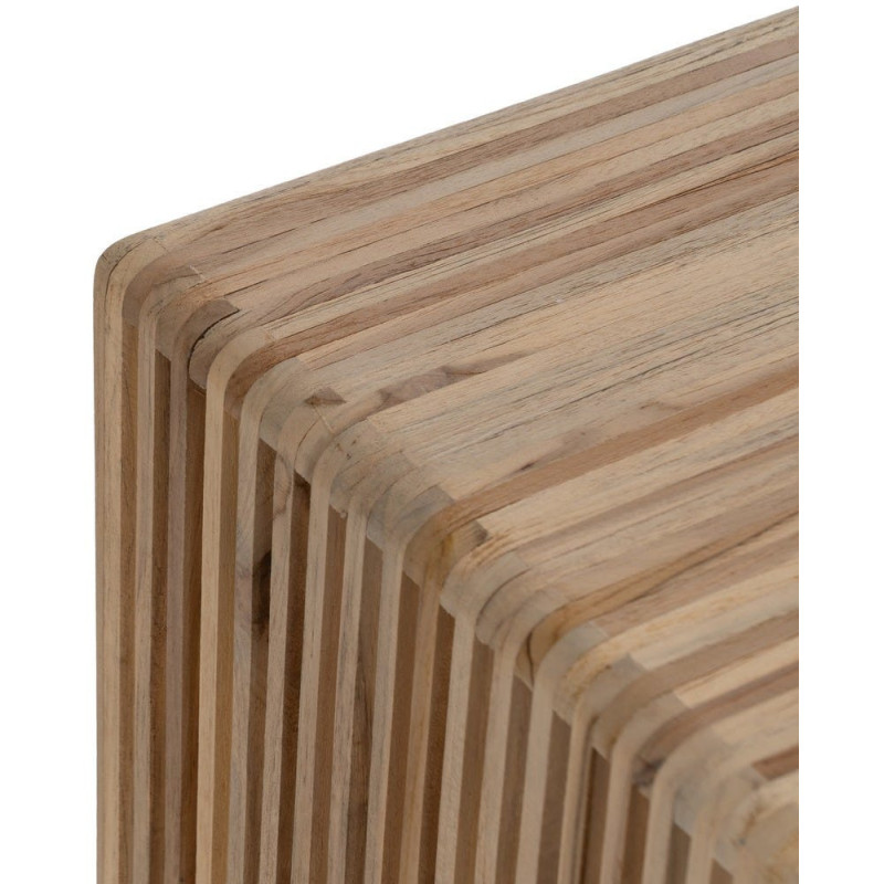S/3 MESA AUXILIAR NATURAL MADERA DE TECA 41 X 34 X 50 CM 