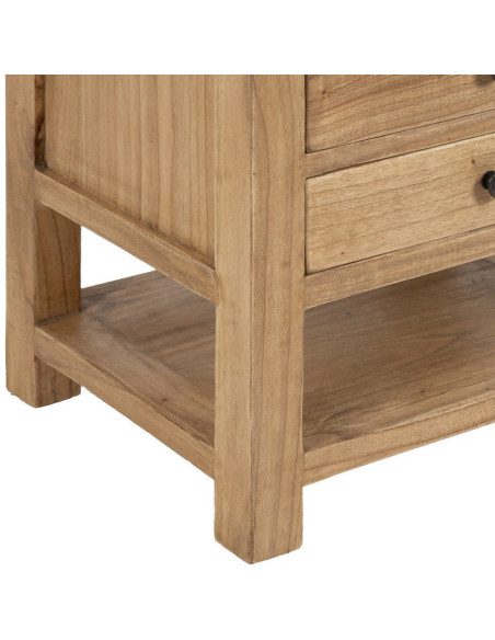 MESITA NATURAL MADERA MINDI DORMITORIO 45 X 35 X 55 CM 