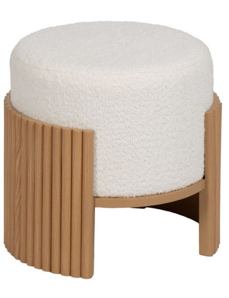 PUF BLANCO-NATURAL DM-TEJIDO 43 X 43 X 41 CM