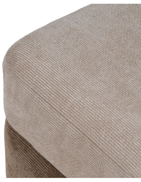 PUF BEIGE-MARRÓN DM-TEJIDO 44 X 44 X 50 CM 