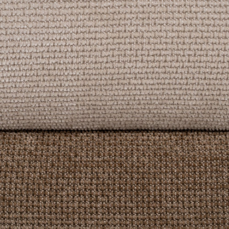 PUF BEIGE-MARRÓN DM-TEJIDO 44 X 44 X 50 CM 