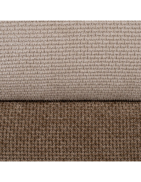 PUF BEIGE-MARRÓN DM-TEJIDO 44 X 44 X 50 CM 
