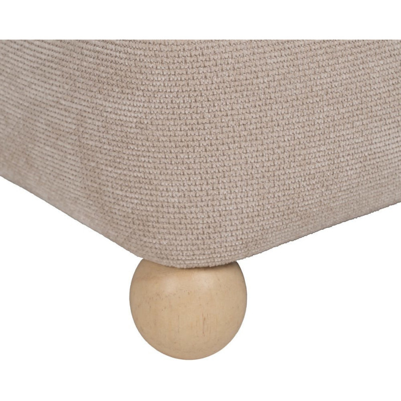 PUF BEIGE-MARRÓN DM-TEJIDO 44 X 44 X 50 CM 