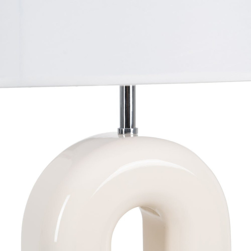 LÁMPARA MESA LACADO CREMA DM ILUMINACIÓN 37,50 X 37,50 X 70 