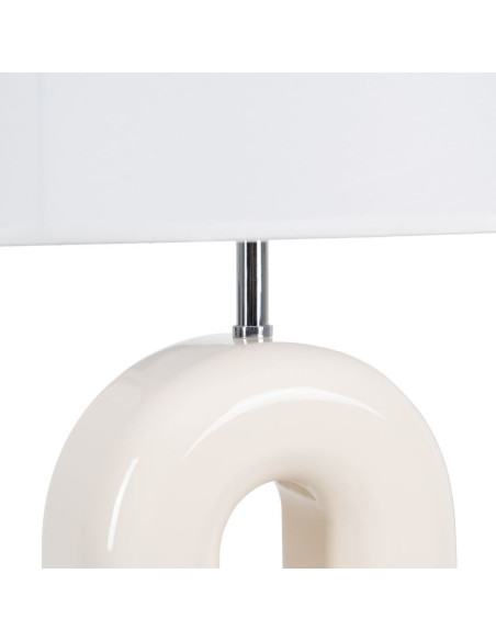 LÁMPARA MESA LACADO CREMA DM ILUMINACIÓN 37,50 X 37,50 X 70 