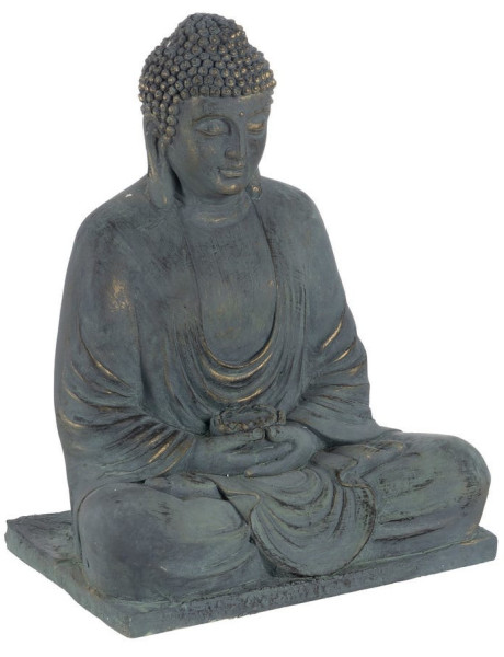 ESCULTURA BUDA FIBRA DE MAGNESIO 50 X 35 X 62 CM 