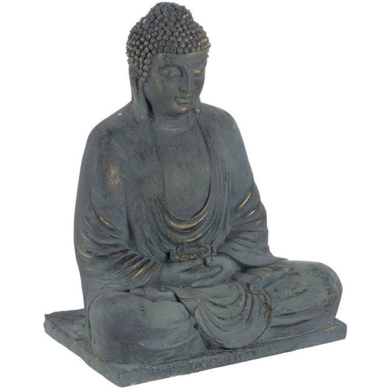 ESCULTURA BUDA FIBRA DE MAGNESIO 50 X 35 X 62 CM 