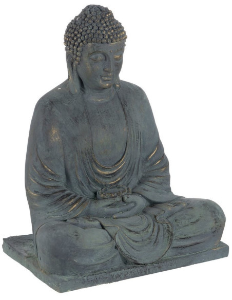 ESCULTURA BUDA FIBRA DE MAGNESIO 50 X 35 X 62 CM 