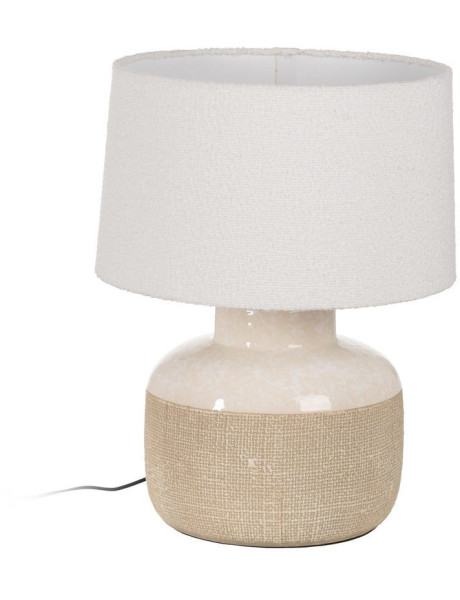 LÁMPARA MESA BEIGE CERÁMICA ILUMINACIÓN 43 X 43 X 56 CM 