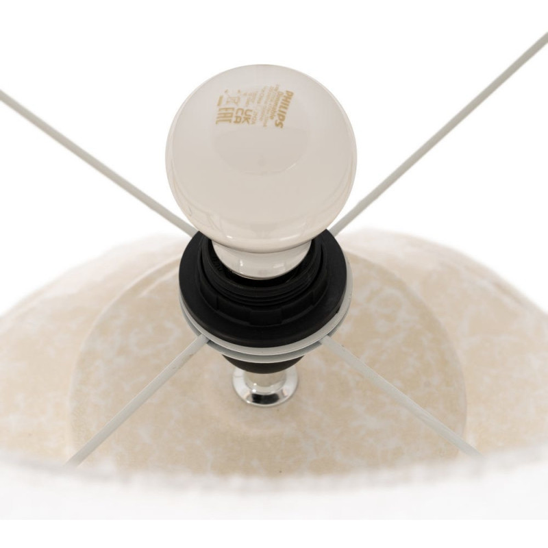 LÁMPARA MESA BEIGE CERÁMICA ILUMINACIÓN 43 X 43 X 56 CM 