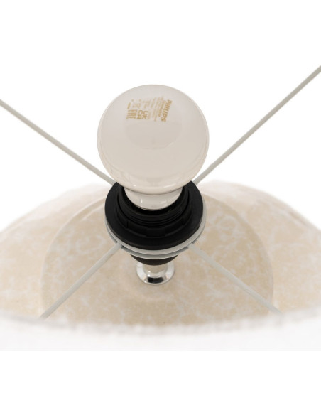 LÁMPARA MESA BEIGE CERÁMICA ILUMINACIÓN 43 X 43 X 56 CM 