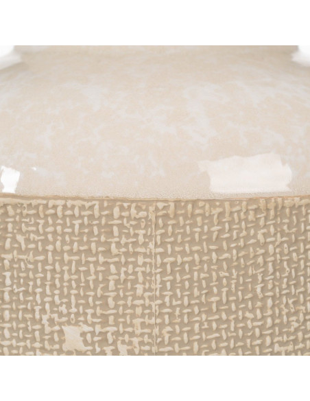 LÁMPARA MESA BEIGE CERÁMICA ILUMINACIÓN 43 X 43 X 56 CM 