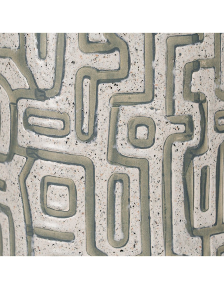 LÁMPARA MESA BLANCO-GRIS CERÁMICA 42 X 42 X 73 CM 