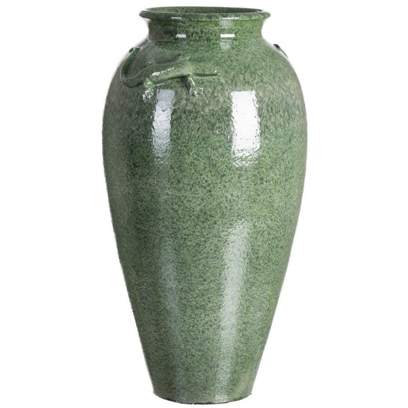 Grand Vase XXL moderne Lézard Amphore H 80 cm Céramique Vert Lagarto 