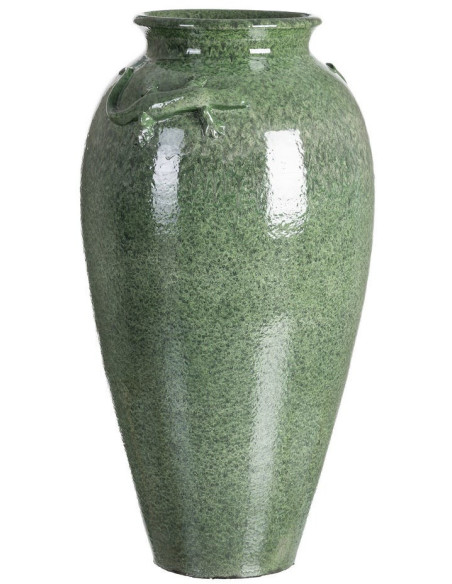 Grand Vase XXL moderne Lézard Amphore H 80 cm Céramique Vert Lagarto 
