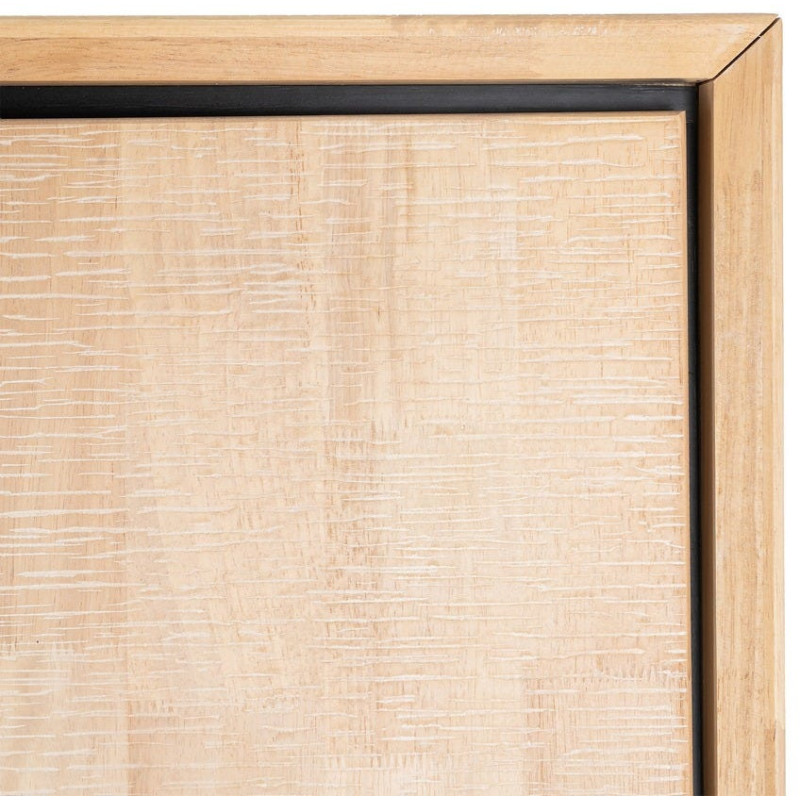 ARMARIO NATURAL-NEGRO MADERA-METAL 89,50 X 40 X 204 CM 