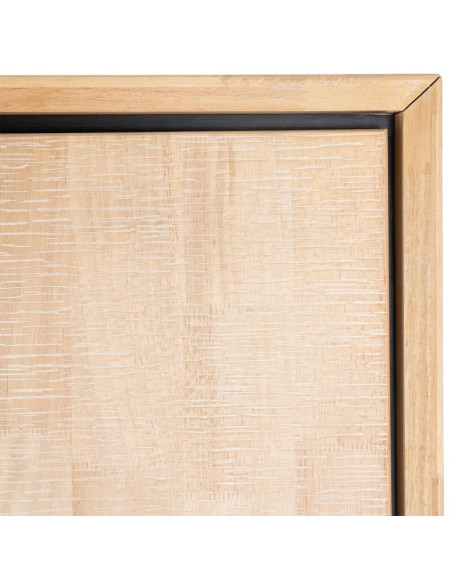 ARMARIO NATURAL-NEGRO MADERA-METAL 89,50 X 40 X 204 CM 