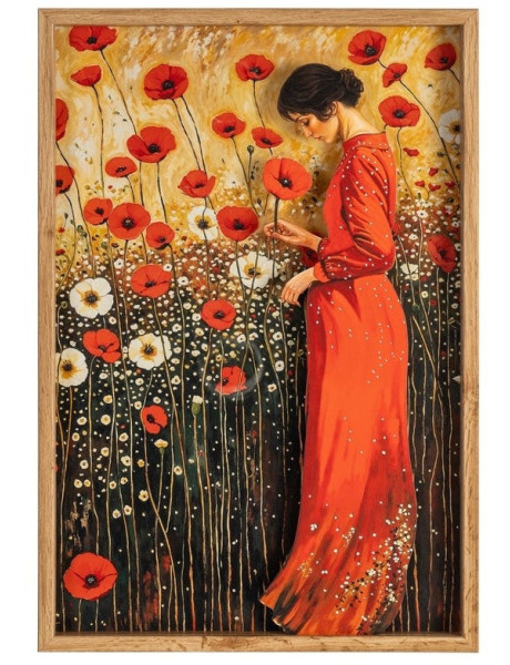 CUADRO MUJER MADERA-CRISTAL IMPRESO 43 X 3,50 X 63 CM 