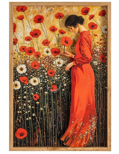 CUADRO MUJER MADERA-CRISTAL IMPRESO 43 X 3,50 X 63 CM 