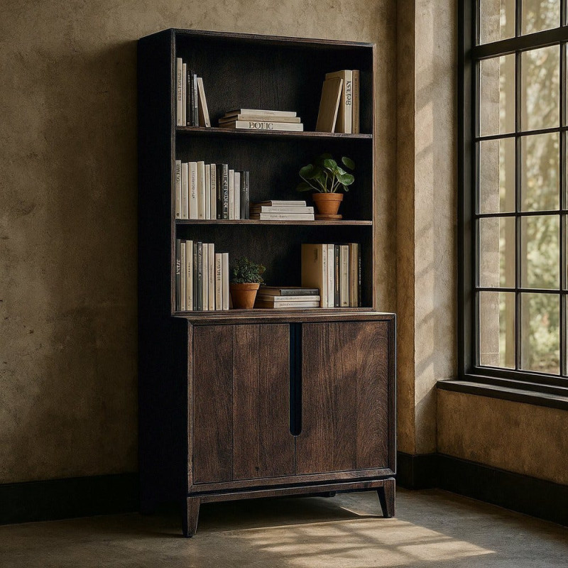 MUEBLE AUXILIAR MARRÓN MADERA DE MANGO 100 X 50 X 195 CM 