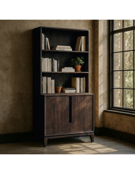 MUEBLE AUXILIAR MARRÓN MADERA DE MANGO 100 X 50 X 195 CM 