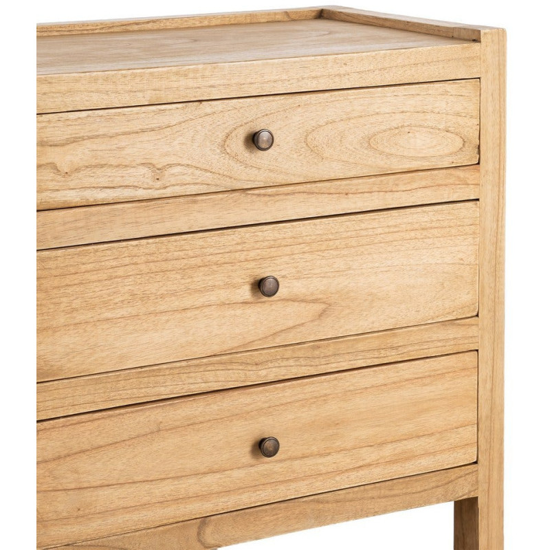 MESITA NATURAL MADERA MINDI DORMITORIO 65 X 40 X 65 CM 