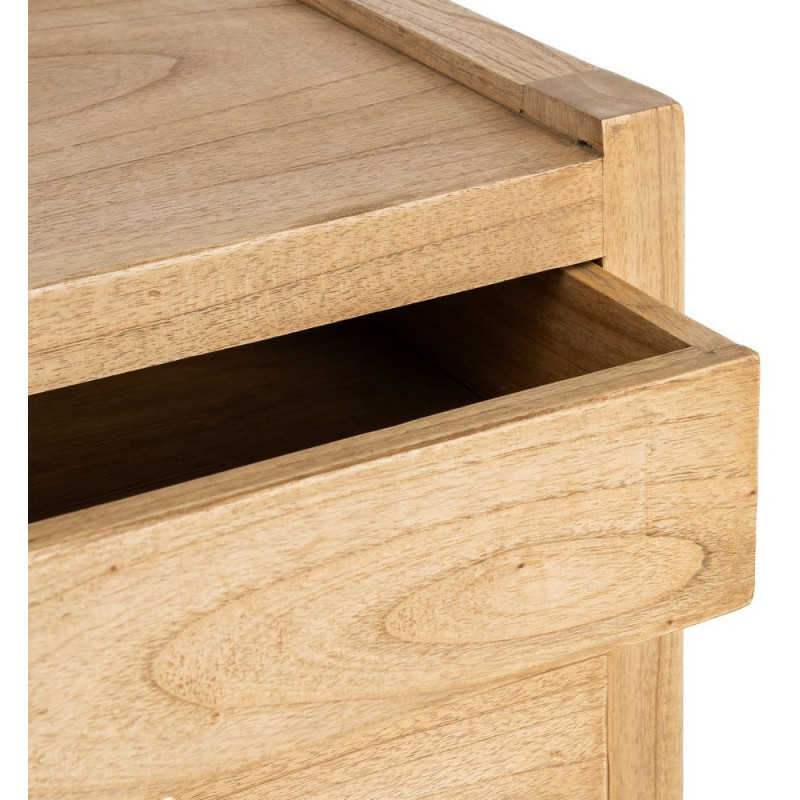 MESITA NATURAL MADERA MINDI DORMITORIO 65 X 40 X 65 CM 