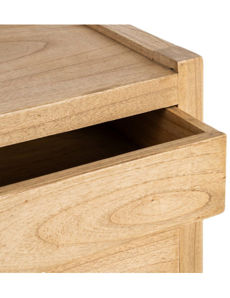 MESITA NATURAL MADERA MINDI DORMITORIO 65 X 40 X 65 CM 