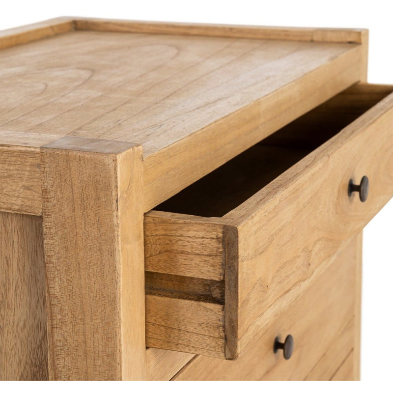 MESITA NATURAL MADERA MINDI DORMITORIO 65 X 40 X 65 CM 