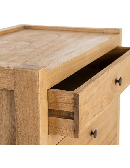 MESITA NATURAL MADERA MINDI DORMITORIO 65 X 40 X 65 CM 