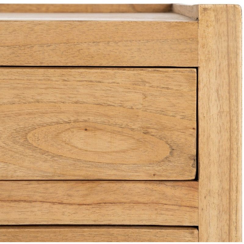 MESITA NATURAL MADERA MINDI DORMITORIO 65 X 40 X 65 CM 