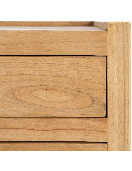 MESITA NATURAL MADERA MINDI DORMITORIO 65 X 40 X 65 CM 