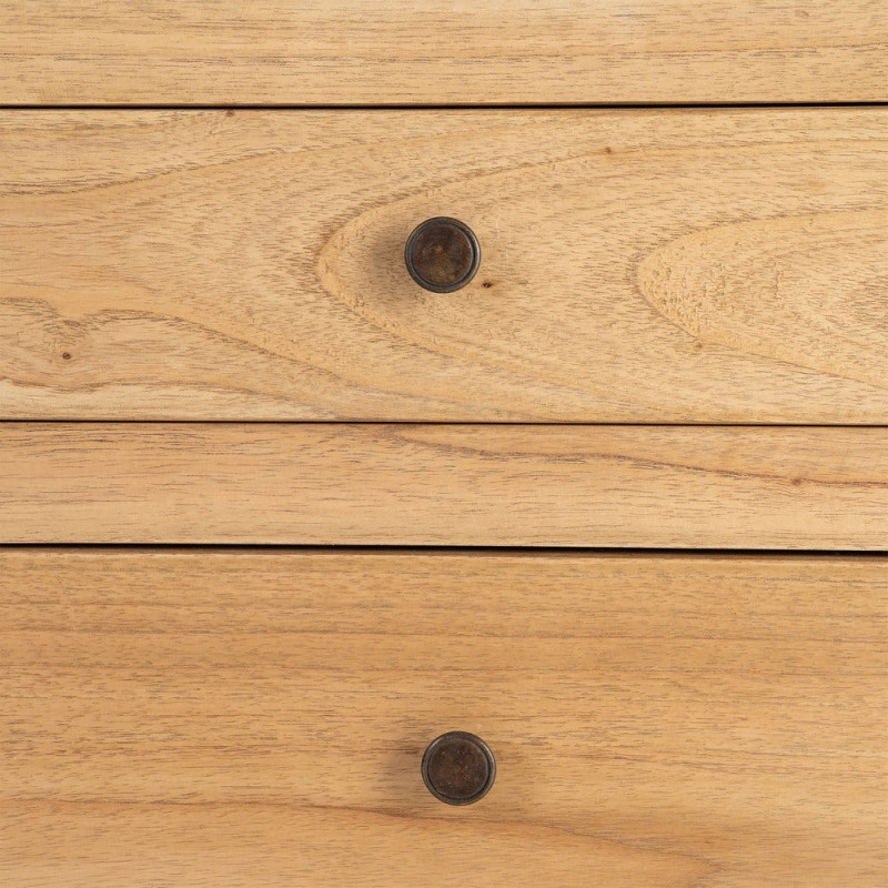 MESITA NATURAL MADERA MINDI DORMITORIO 65 X 40 X 65 CM 