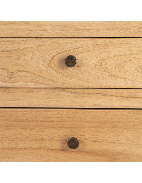 MESITA NATURAL MADERA MINDI DORMITORIO 65 X 40 X 65 CM 