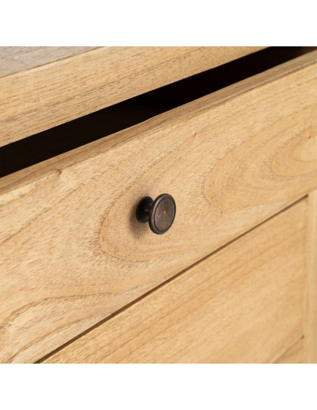 MESITA NATURAL MADERA MINDI DORMITORIO 65 X 40 X 65 CM 
