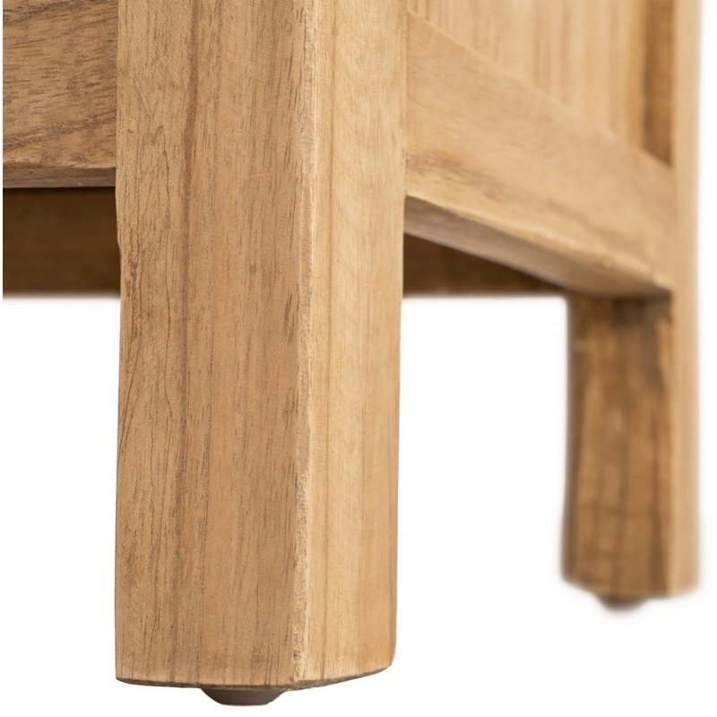 MESITA NATURAL MADERA MINDI DORMITORIO 65 X 40 X 65 CM 