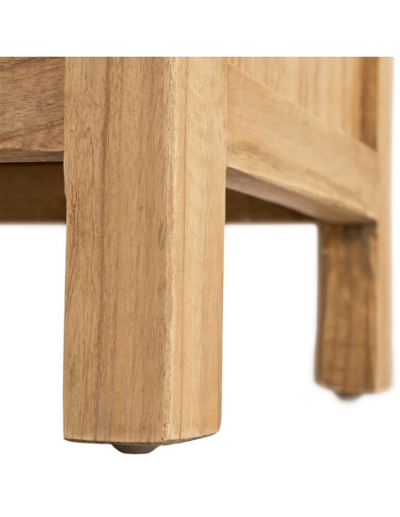 MESITA NATURAL MADERA MINDI DORMITORIO 65 X 40 X 65 CM 
