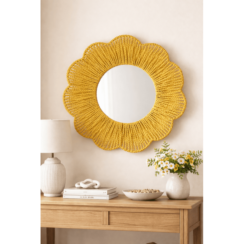 Miroir mural Rivana fleur 50 cm...